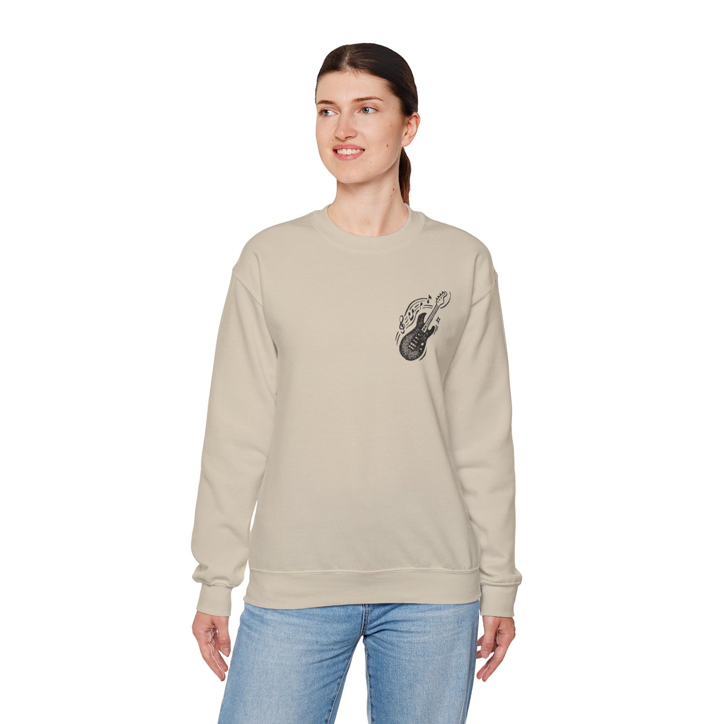 Musical Vibe Crewneck Sweatshirt, Perfect for Music Lovers, Gift, Cozy Style for Concerts, Casual Wear, Thoughtful Present