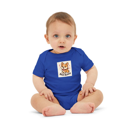 Cute Corgi Infant Onesie - Best Buddies Baby Bodysuit, Baby Shower Gift, Cute Gift for New Parents, Adorable Baby Outfit, Infant Clothing