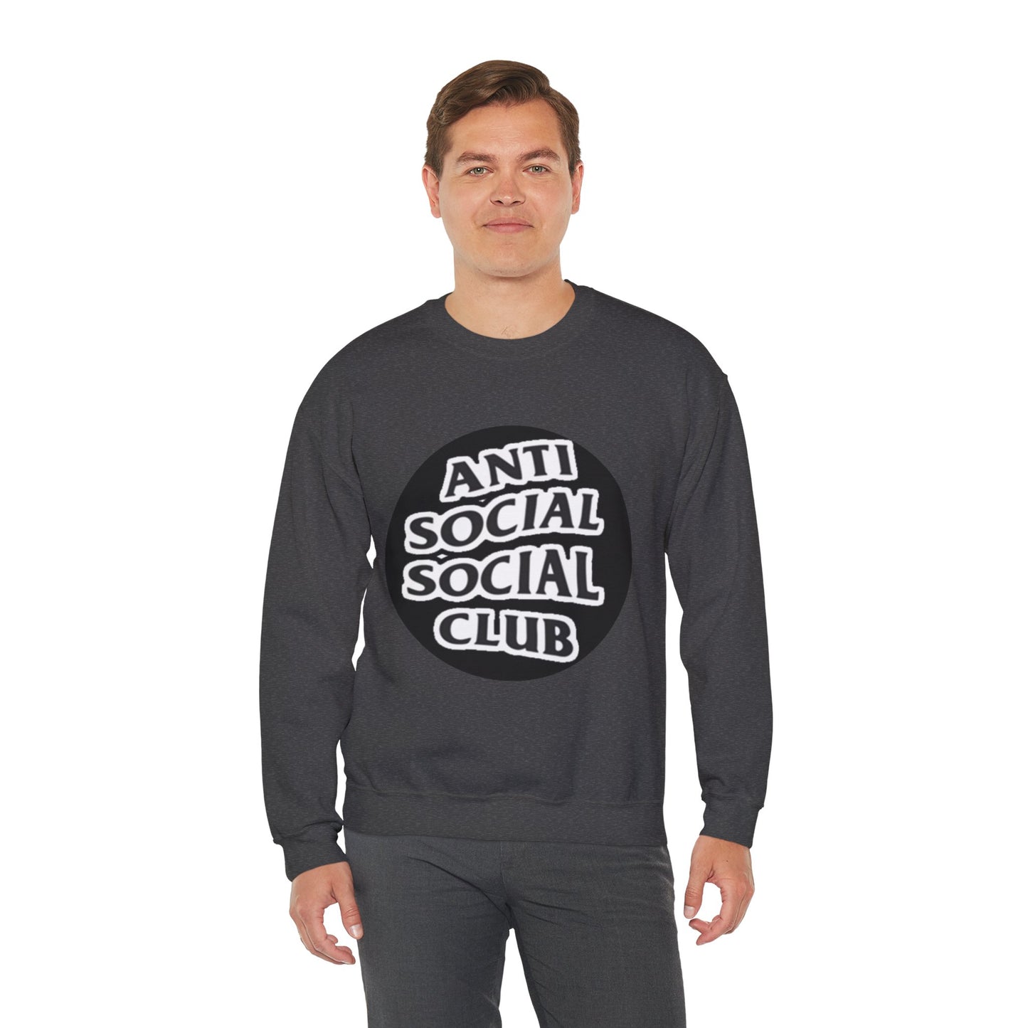 Crewneck Sweatshirt - Anti Social Club Edition, Cozy Sweatshirt, Streetwear Fashion, Gift for Introverts, Lounge Wear, Casual Outfit