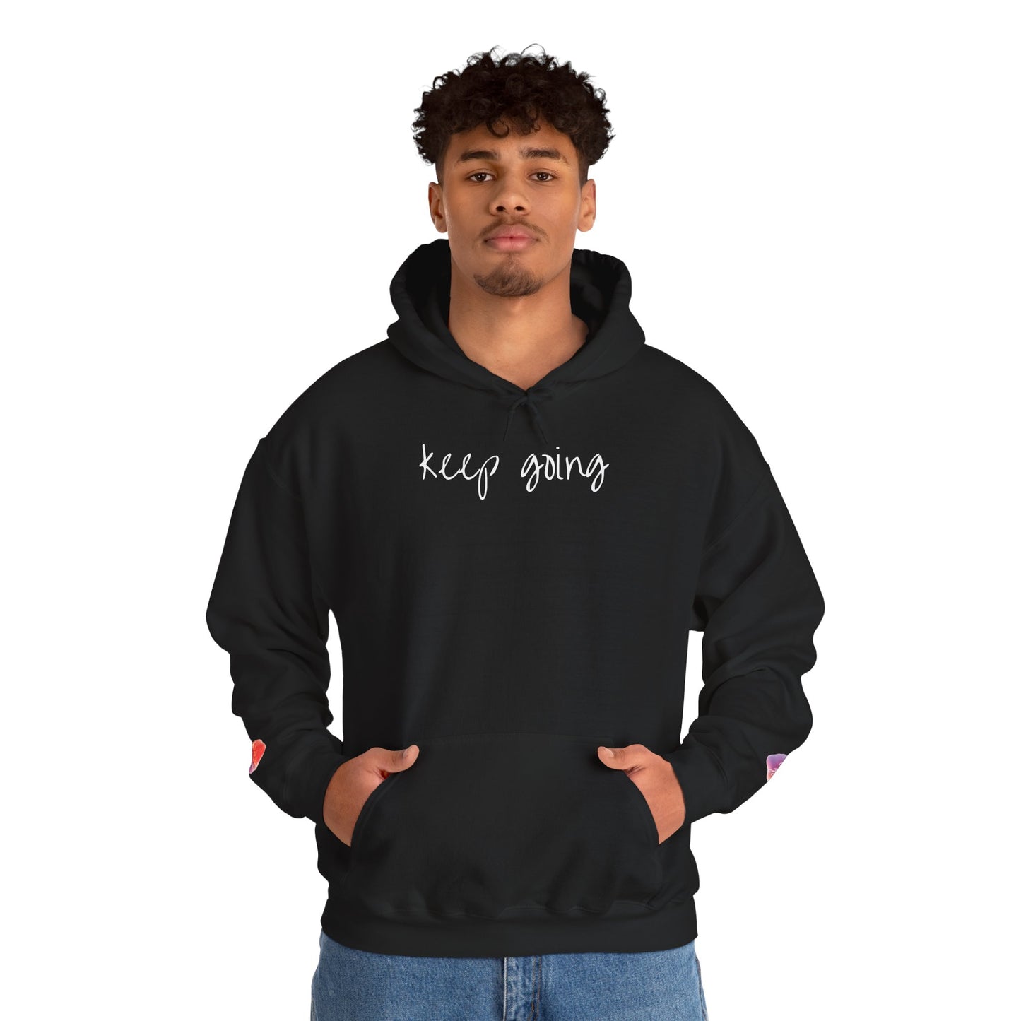 keep going design Heavy Blend™ Hooded Sweatshirt