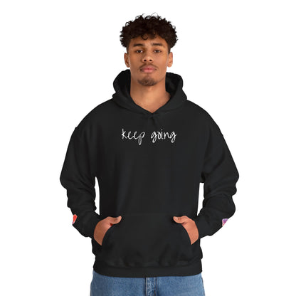 keep going design Heavy Blend™ Hooded Sweatshirt