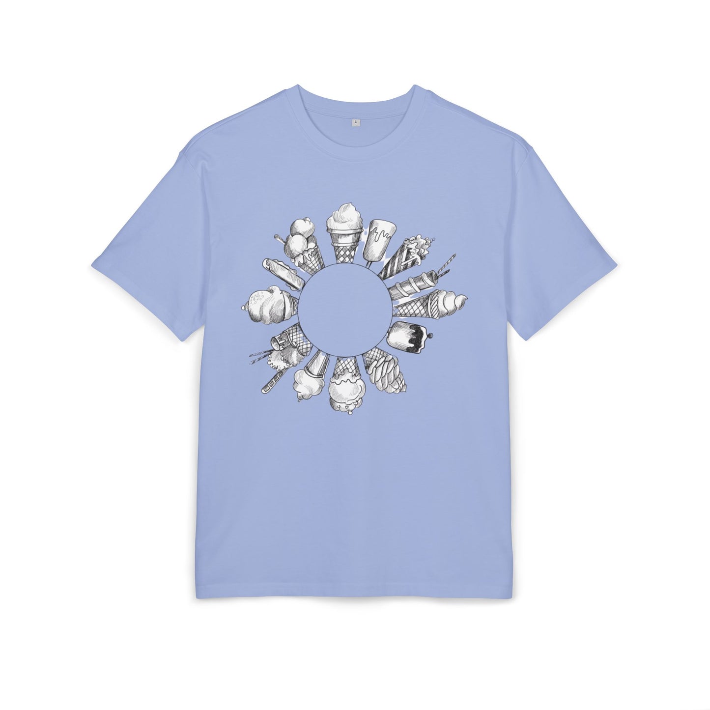 Ice Cream Lovers  Heavy Oversize Tee, Summer Fashion, Casual Wear, Gift for Foodies, Ice Cream Enthusiasts, Comfort Tee