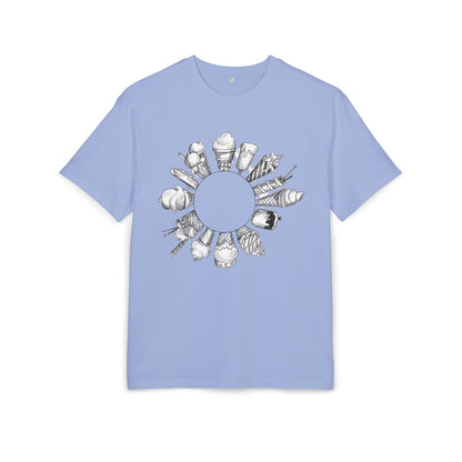 Ice Cream Lovers  Heavy Oversize Tee, Summer Fashion, Casual Wear, Gift for Foodies, Ice Cream Enthusiasts, Comfort Tee