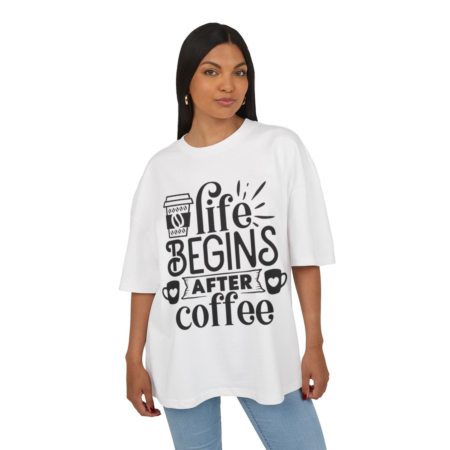 Coffee Lovers  Box Tee - Life Begins After Coffee Shirt, Gift for Barista, Funny Tee, Coffee Addict Gift, Casual Wear