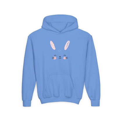 Cute Bunny Youth Hoodie - Perfect for  Spring Celebrations, Gift for Kids, Cozy Sweatshirt, Animal Lover Apparel