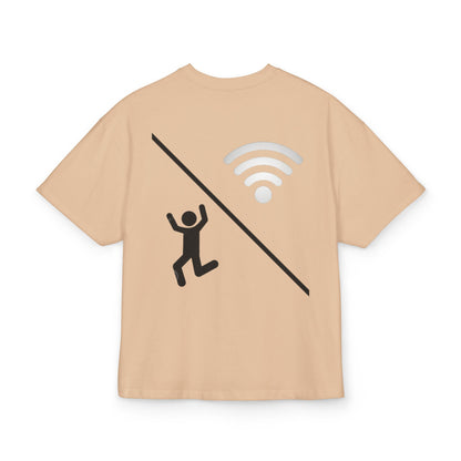 Half Human Half Wi-Fi Tee |  Cotton Box Shirt, Funny Graphic Tee, Gift for Tech Lovers, Quirky Casual Wear, Geeky Apparel