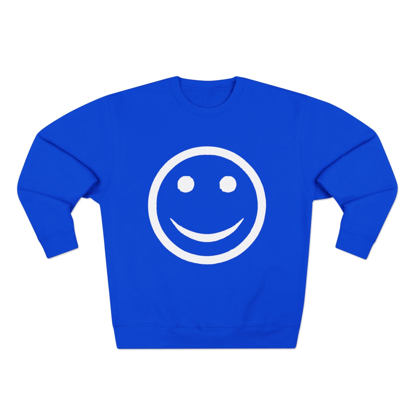Happy Face Crewneck Sweatshirt, Cozy Gift for Friends, Casual Style, Everyday Wear, Fun Mood Boost