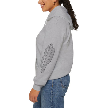 Cactus Graphic Hoodie, Cozy Sweatshirt, Perfect for Casual Days, Gifts for Nature Lovers, Summer Vibes Apparel