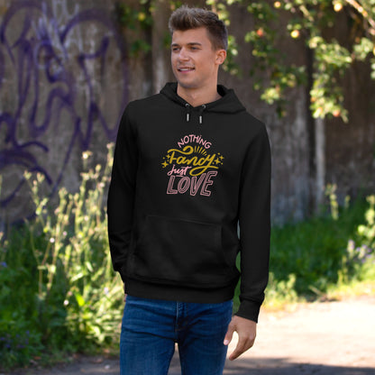 Nothing Fancy Just Love King Hooded Sweatshirt, Cozy Gift for Him, Valentine's Day Gift, Casual Wear, Everyday Comfort Sweatshirt