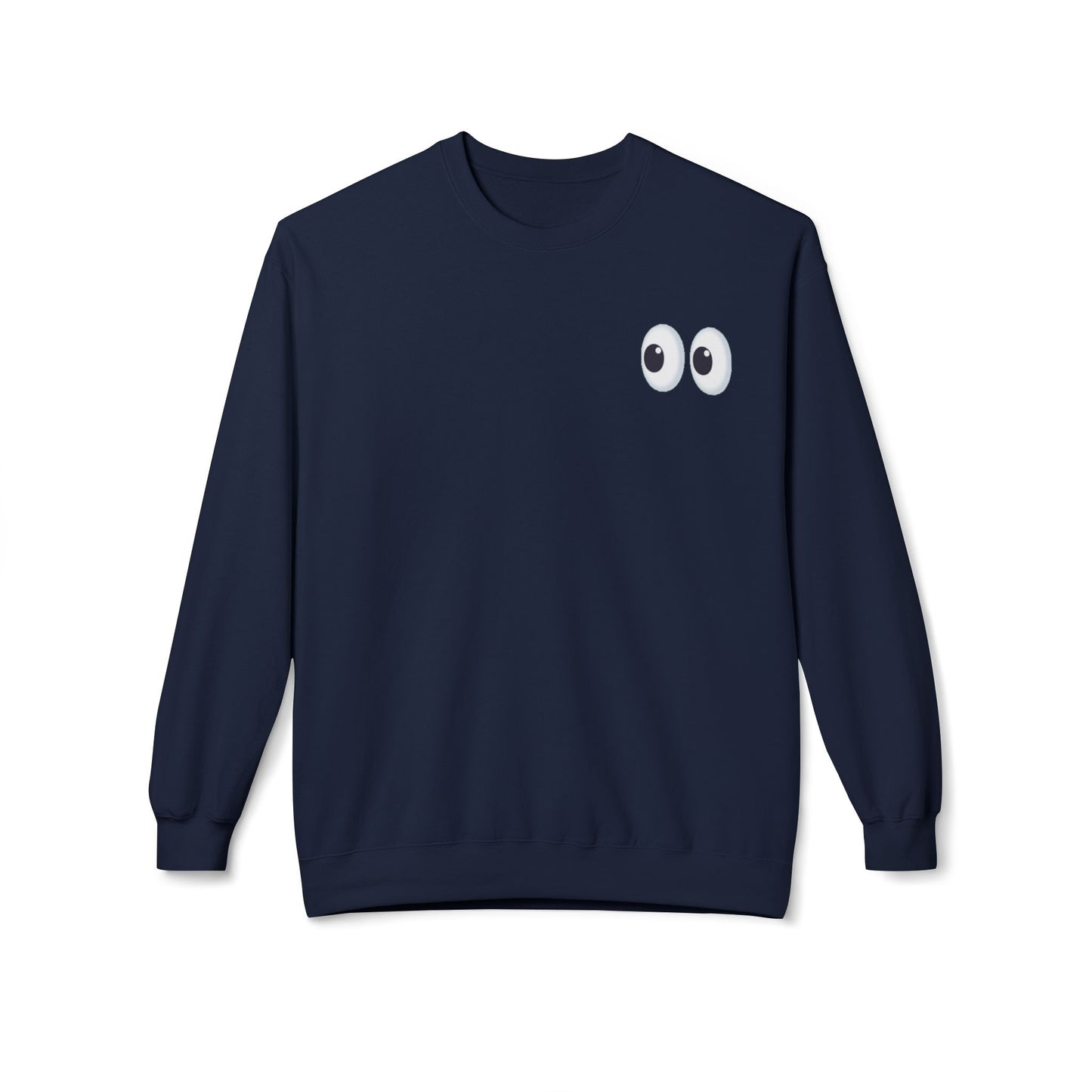Cute Eyes Crewneck Sweatshirt, Cozy  Fleece, Perfect for Gifts, Casual Wear, Everyday Comfort