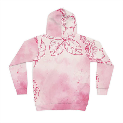Pink Floral Children's Hoodie, Cute Kids Sweatshirt, Floral Print Pullover, Perfect Gift for Birthday or Spring, Cozy Kidswear