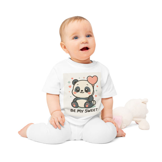 Cute Panda Baby T-Shirt, Adorable Infant Tee, Be My Sweet Gift, Baby Shower Outfit, Birthday Apparel, Newborn Clothing