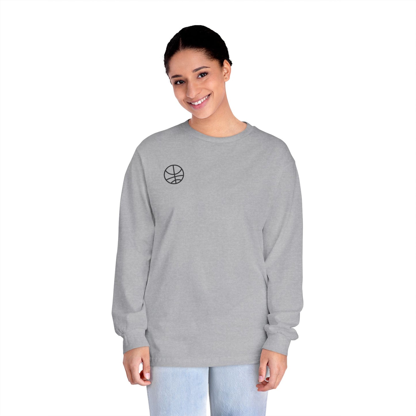 Minimalist Graphic Long Sleeve T-Shirt,  Casual Wear, Everyday Comfort, Stylish Layering Essential, Gift for Friends