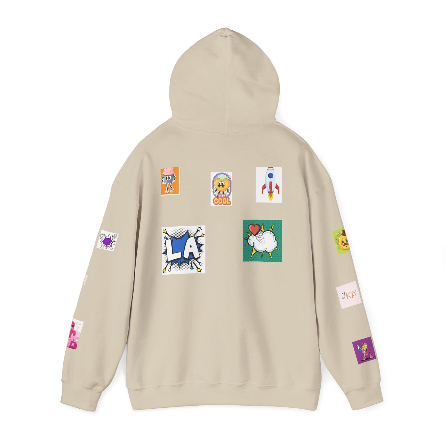 Colorful Graphic Hoodie, Fun Streetwear Sweatshirt,  Fashion, Casual Wear, Unique Gift, Trendy Apparel