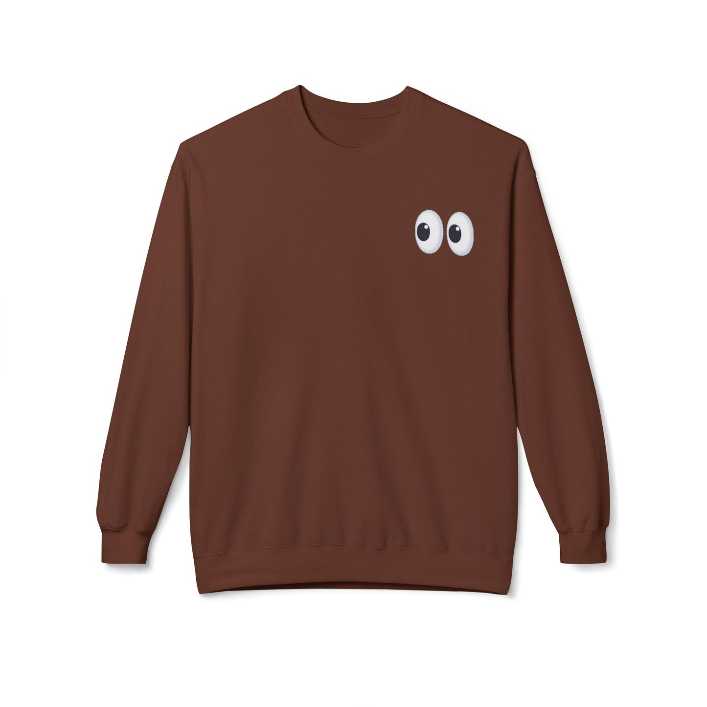 Cute Eyes Crewneck Sweatshirt, Cozy  Fleece, Perfect for Gifts, Casual Wear, Everyday Comfort