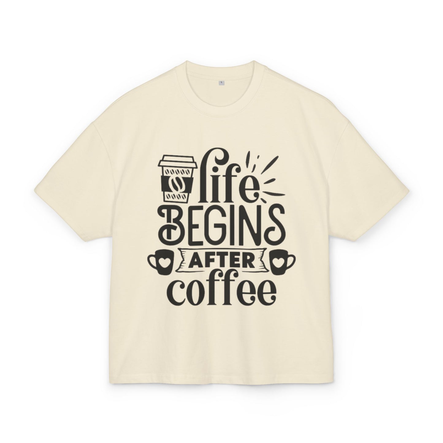 Coffee Lovers  Box Tee - Life Begins After Coffee Shirt, Gift for Barista, Funny Tee, Coffee Addict Gift, Casual Wear
