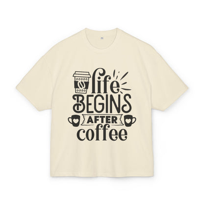 Coffee Lovers  Box Tee - Life Begins After Coffee Shirt, Gift for Barista, Funny Tee, Coffee Addict Gift, Casual Wear