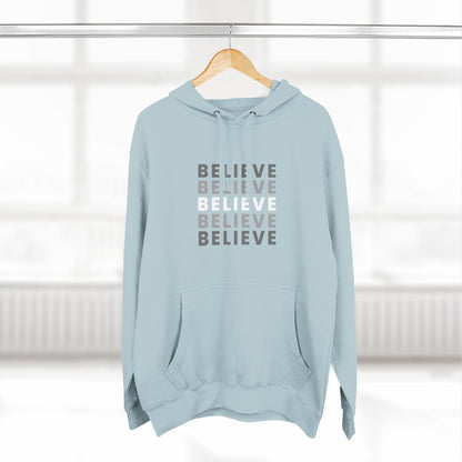 Inspiring Three-Panel Fleece Hoodie, Cozy Pullover, Motivational Gift, Everyday Wear, Layering Essential