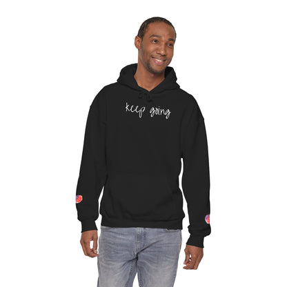 keep going design Heavy Blend™ Hooded Sweatshirt