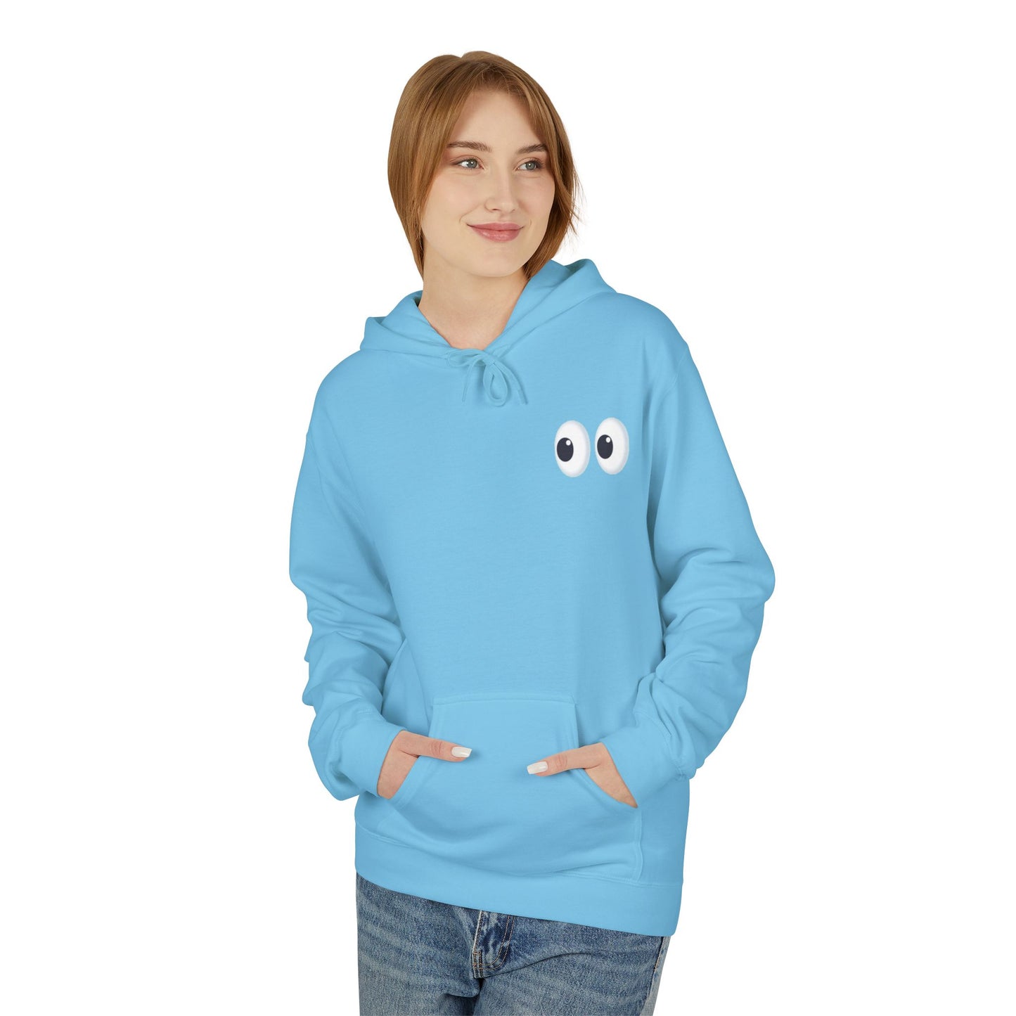 Playful Eyes Fleece Hoodie - Fun Sweatshirt for Unique Style,  Cozy Wear, Perfect Gift for All Occasions, Casual Outfits, Daily [...]