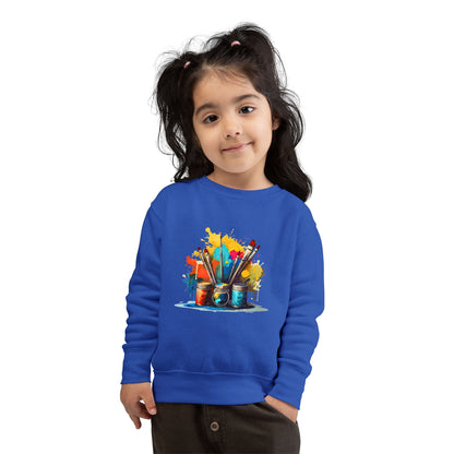 Creative Little Artist Toddler Sweatshirt, Kids Art Sweatshirt, Colorful Kids Sweater, Toddler Gift, Birthday Present, Painting Lover