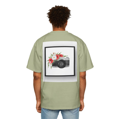 Floral Camera Oversized Tee, Photography Lover Shirt, Casual Graphic T-Shirt, Gift for Creatives, Trendy Streetwear