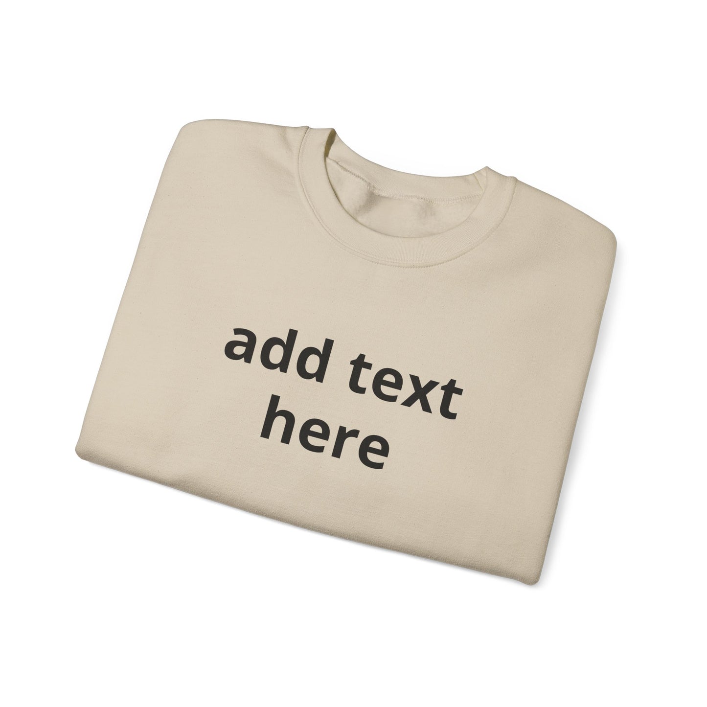 Custom Text Crewneck Sweatshirt — Minimal Personalized Pullover