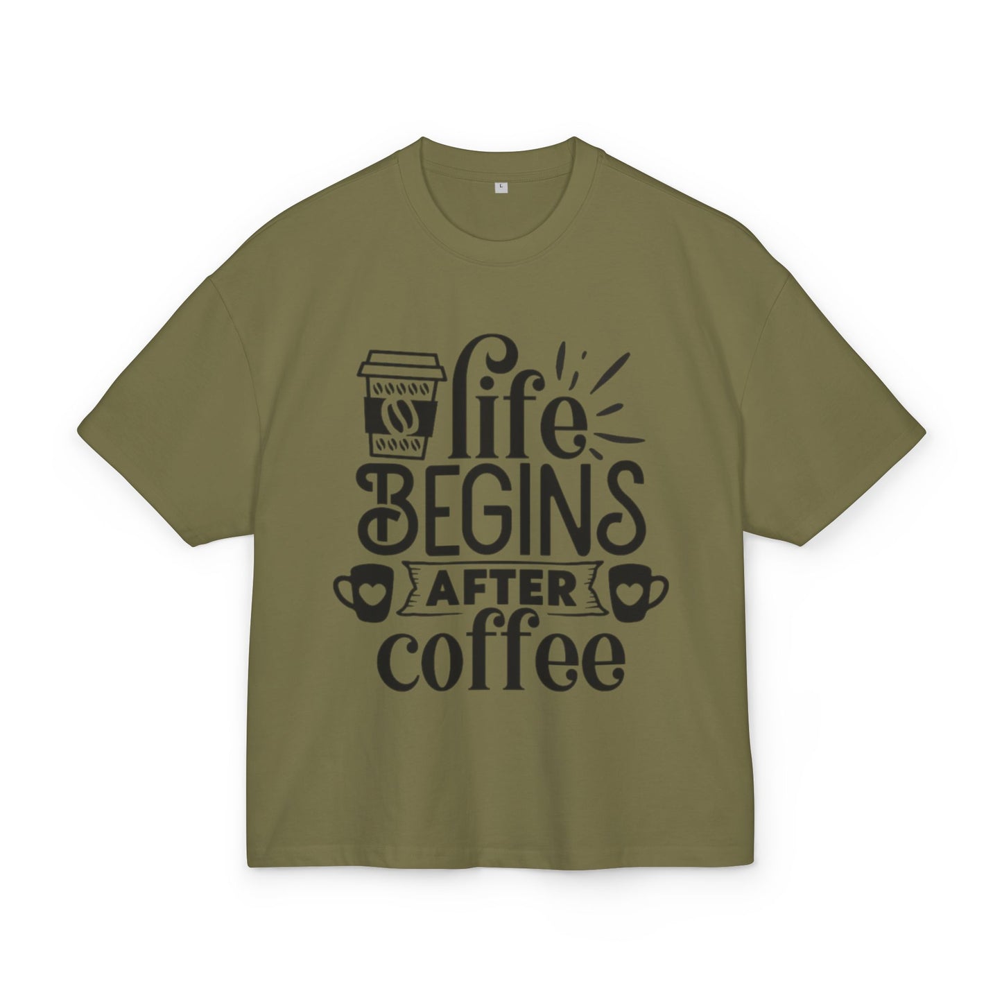 Coffee Lovers  Box Tee - Life Begins After Coffee Shirt, Gift for Barista, Funny Tee, Coffee Addict Gift, Casual Wear