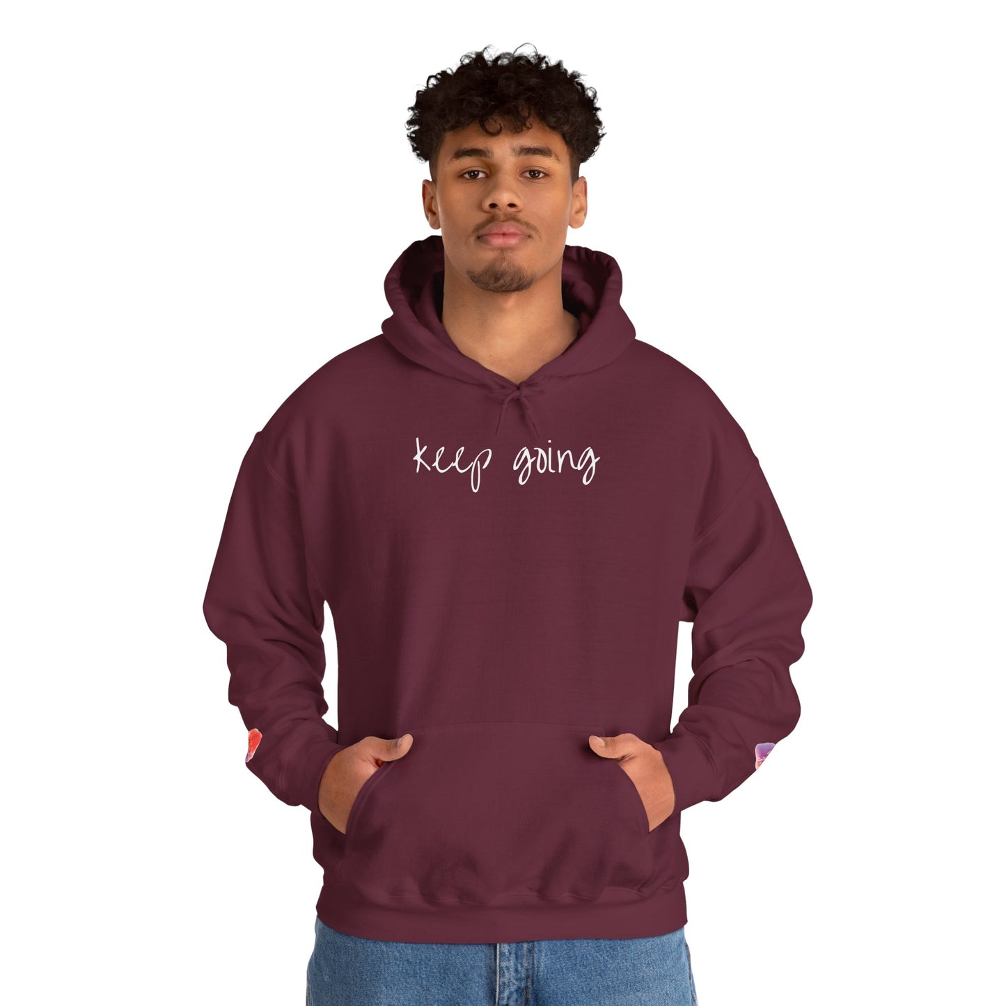 keep going design Heavy Blend™ Hooded Sweatshirt