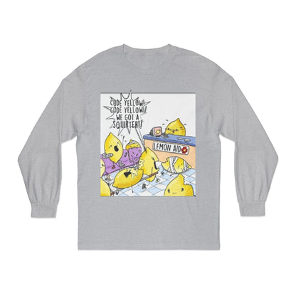Fun Lemonade T-Shirt, Cartoon Tee,Long Sleeve, Summer Vibes, Gift for Citrus Lovers, Funny Lemon Shirt