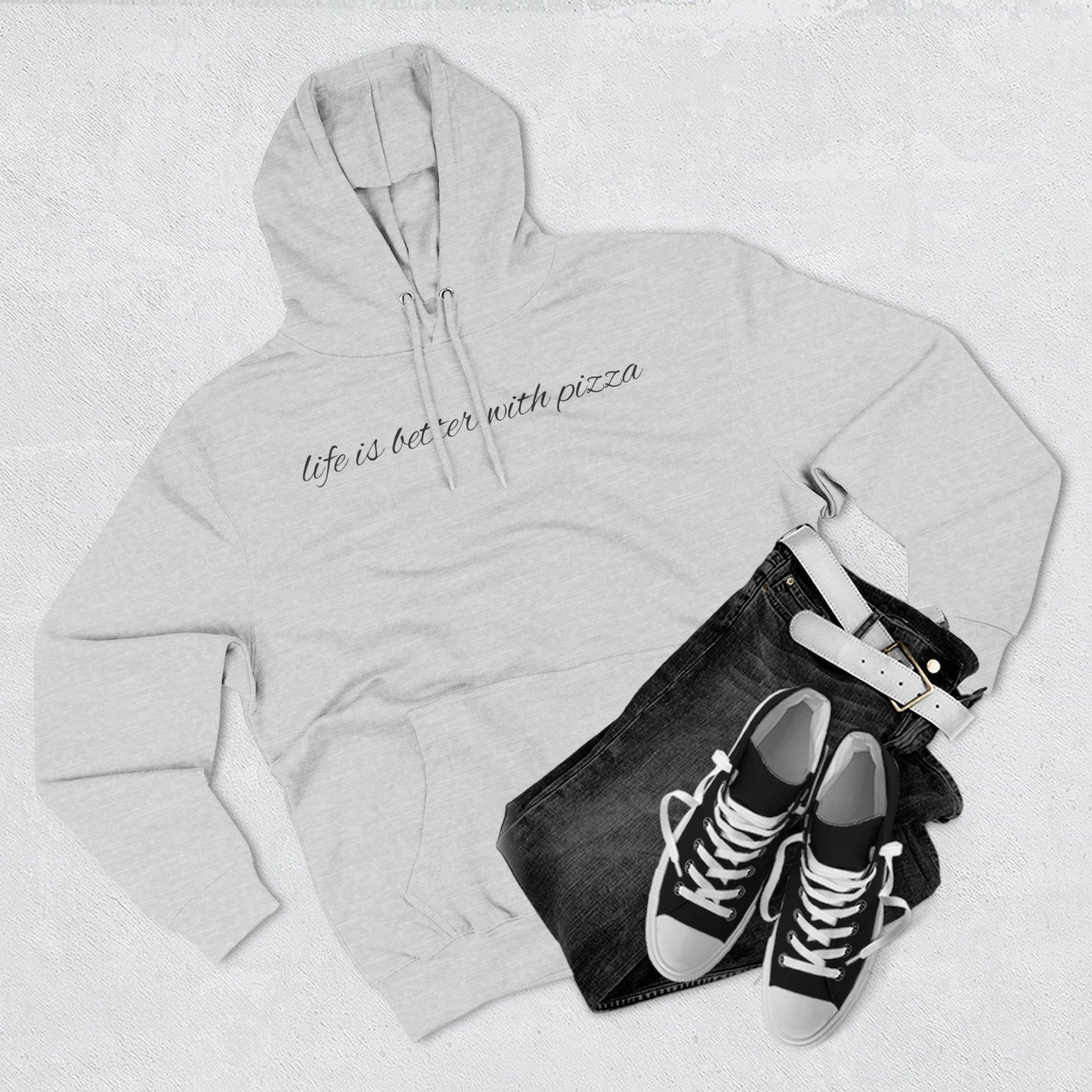 Cozy Pizza Hoodie, Fun Graphic Fleece Sweatshirt, Ideal for Food Lovers, Casual Wear, Gift for Pizza Lovers, Comfort and Style