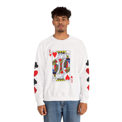 Playing Card King Sweatshirt -  Crewneck, Cozy Fashion, Great for Gamers, Casual Wear, Perfect for Game Night, Gift Idea