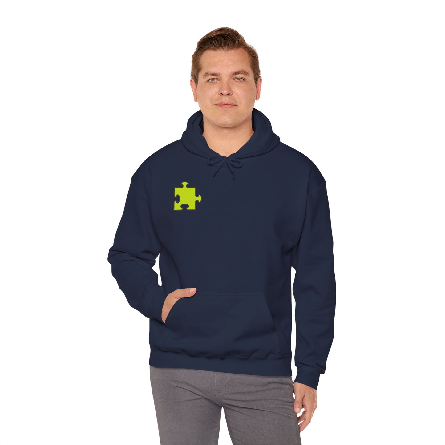 Colorful Puzzle Piece Hoodie for Creative Minds, Perfect for Gifts, Cozy Sweatshirt for Everyday Wear,