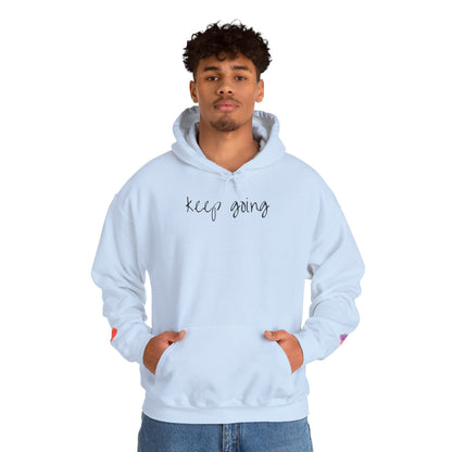 keep going design Heavy Blend™ Hooded Sweatshirt