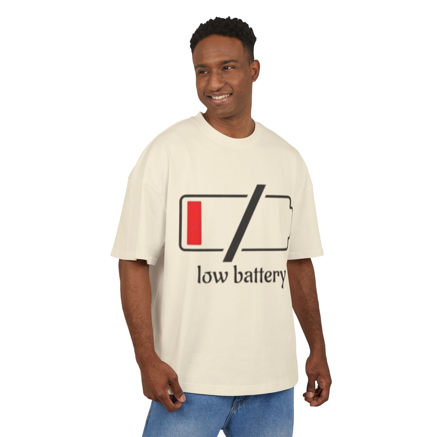 Low Battery Box Tee,  Cotton T-Shirt, Funny Graphic Tee, Gift for Him, Gift for Her, Casual Everyday Wear