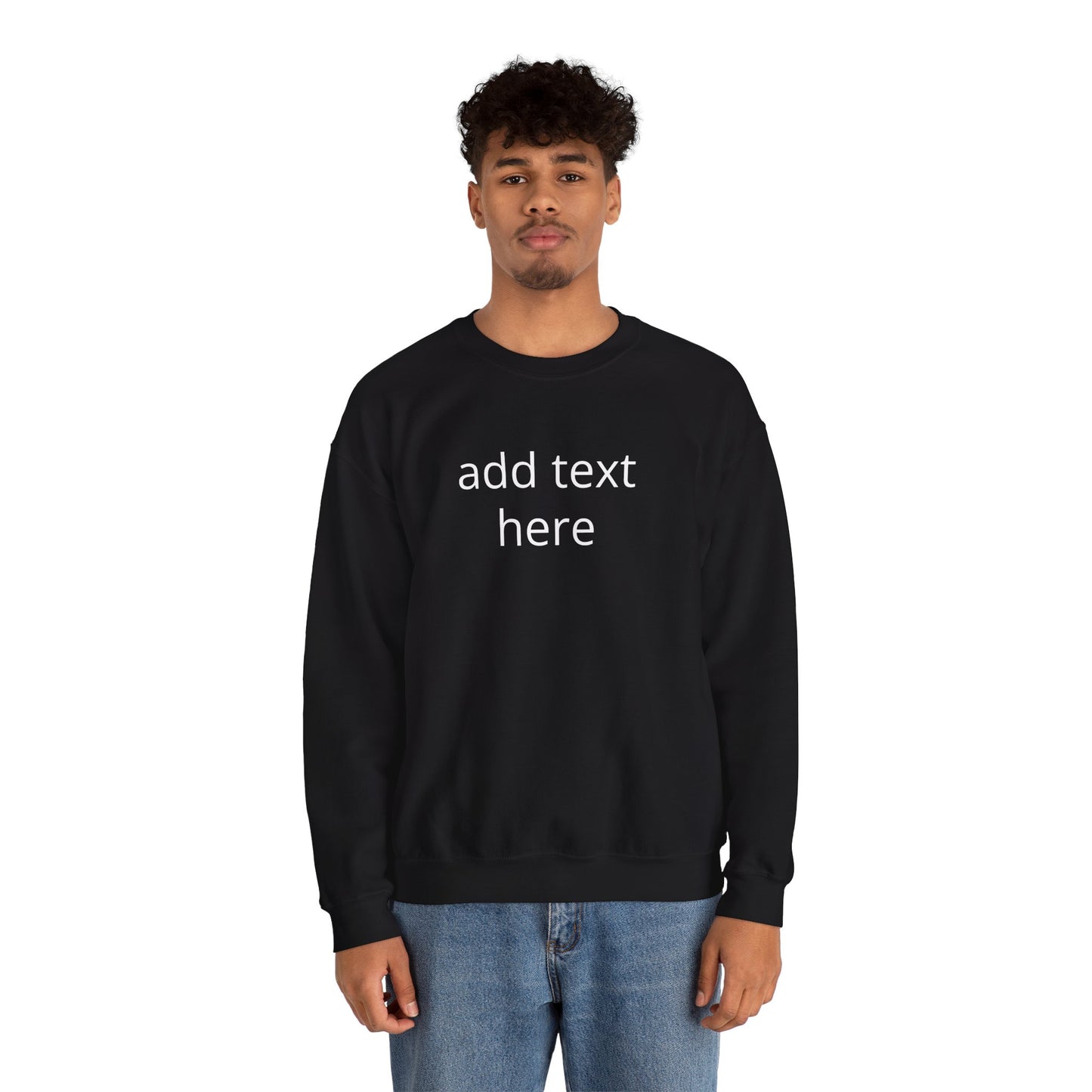 Custom Text Crewneck Sweatshirt — Minimal Personalized Pullover
