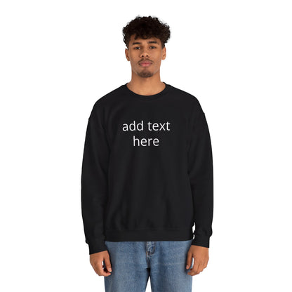 Custom Text Crewneck Sweatshirt — Minimal Personalized Pullover