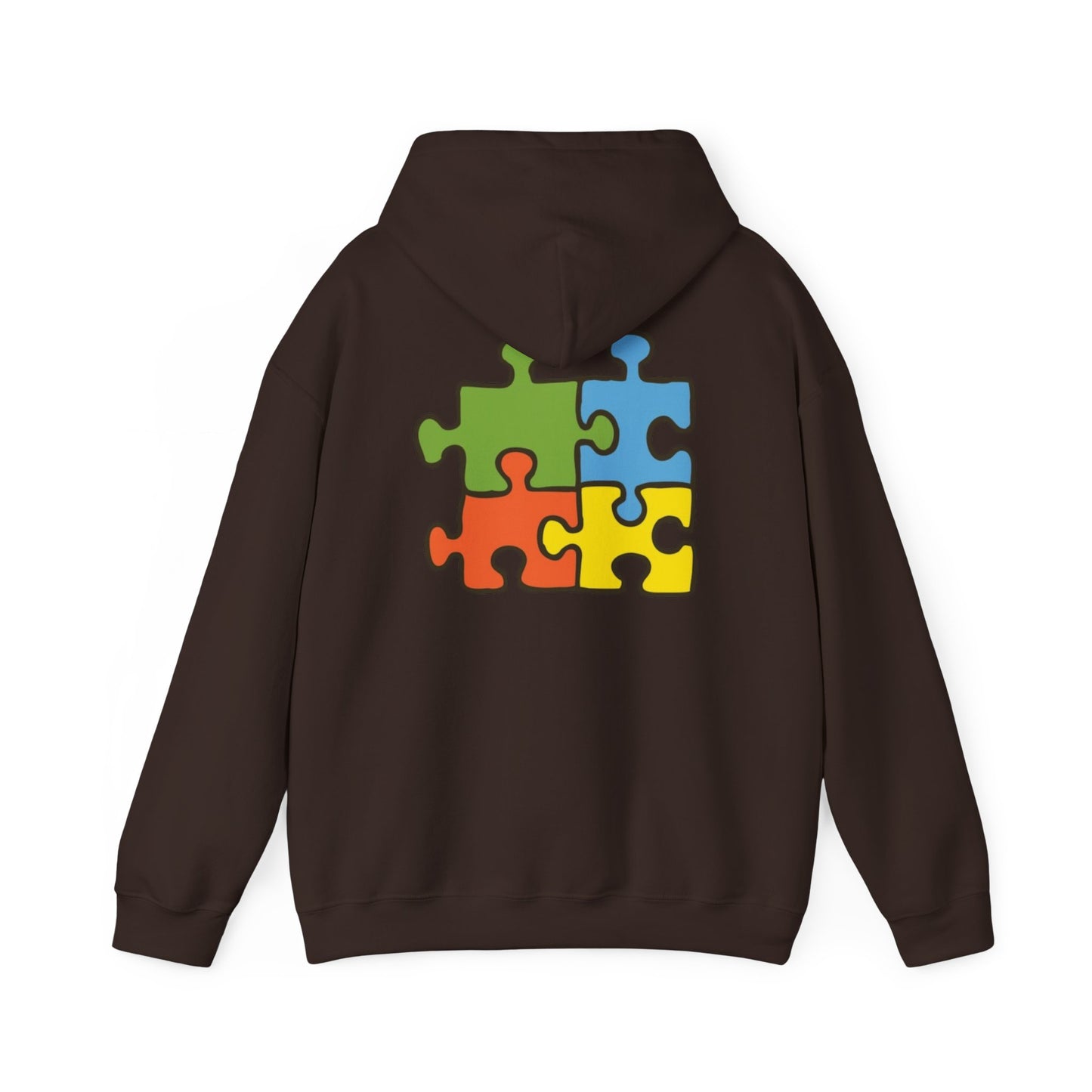 Colorful Puzzle Piece Hoodie for Creative Minds, Perfect for Gifts, Cozy Sweatshirt for Everyday Wear,
