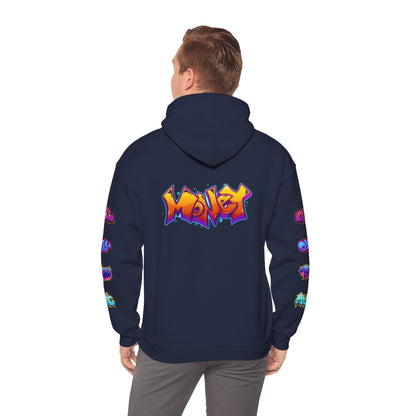 Graffiti Art  Hoodie - Cozy Streetwear, Unique Gift for Art Lovers, Perfect for Festivals, Casual Wear, Cool Graphic Sweatshirt