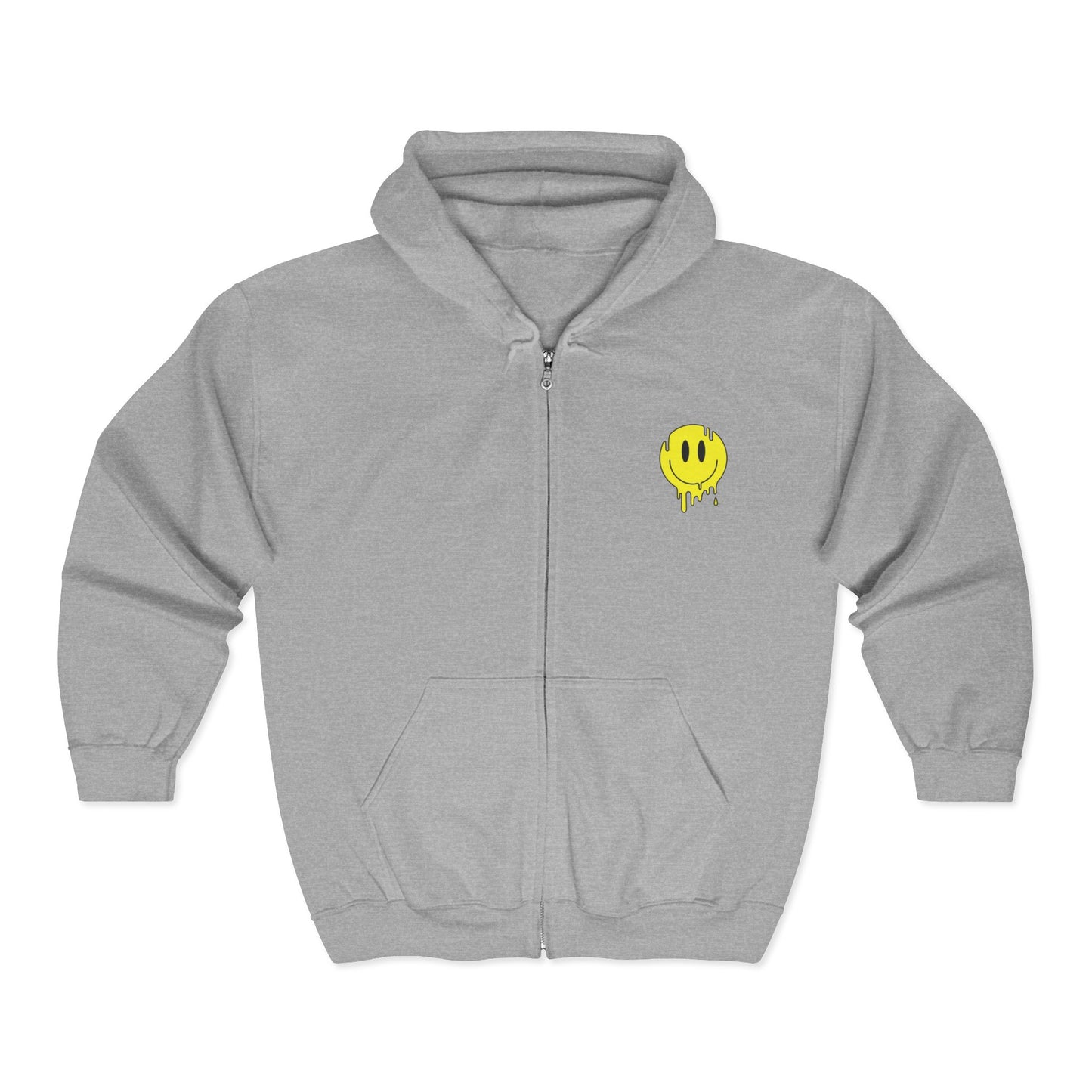 Smile Drip Hoodie - Casual Streetwear,  Zip Hoodie, Happy Apparel, Gift for Friends, Trendy Fall Fashion