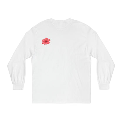 Hibiscus Floral Long Sleeve T-Shirt,  Tee, Casual Wear, Beach Vacation, Gift for Her, Spring Fashion