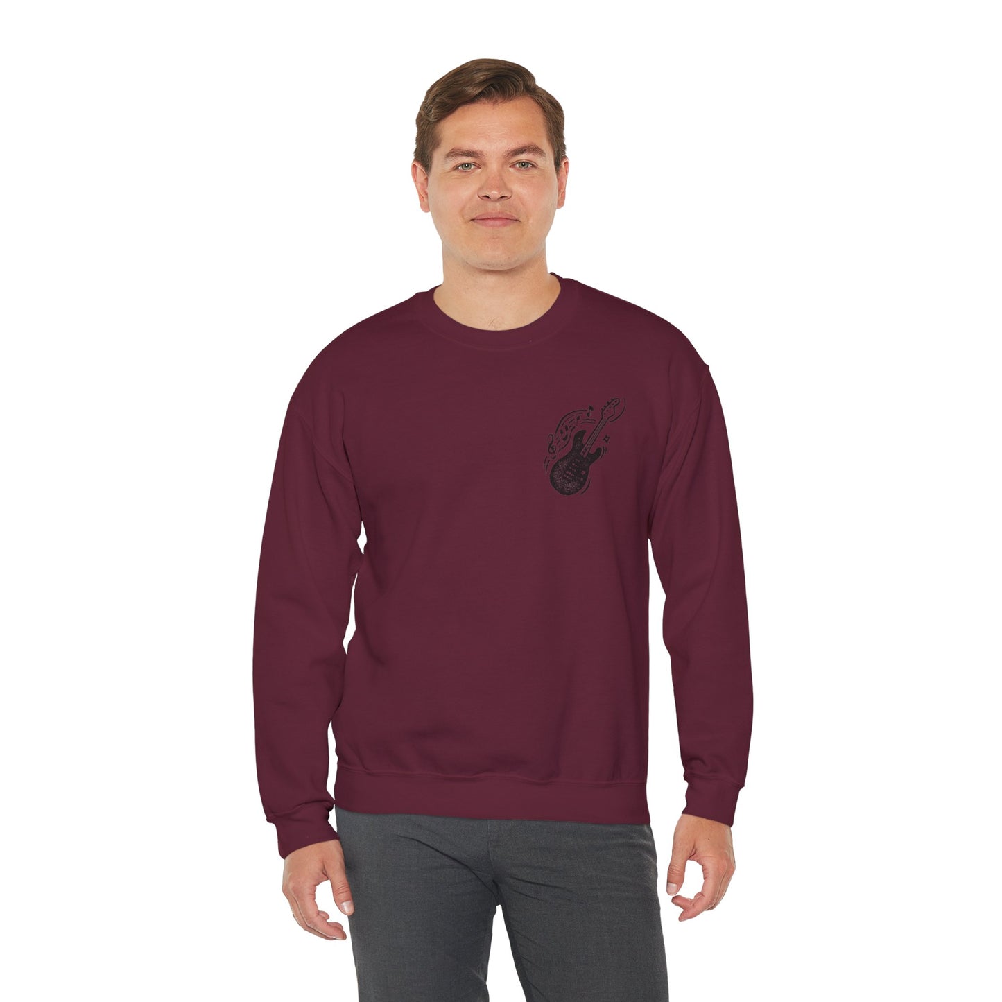 Musical Vibe Crewneck Sweatshirt, Perfect for Music Lovers, Gift, Cozy Style for Concerts, Casual Wear, Thoughtful Present