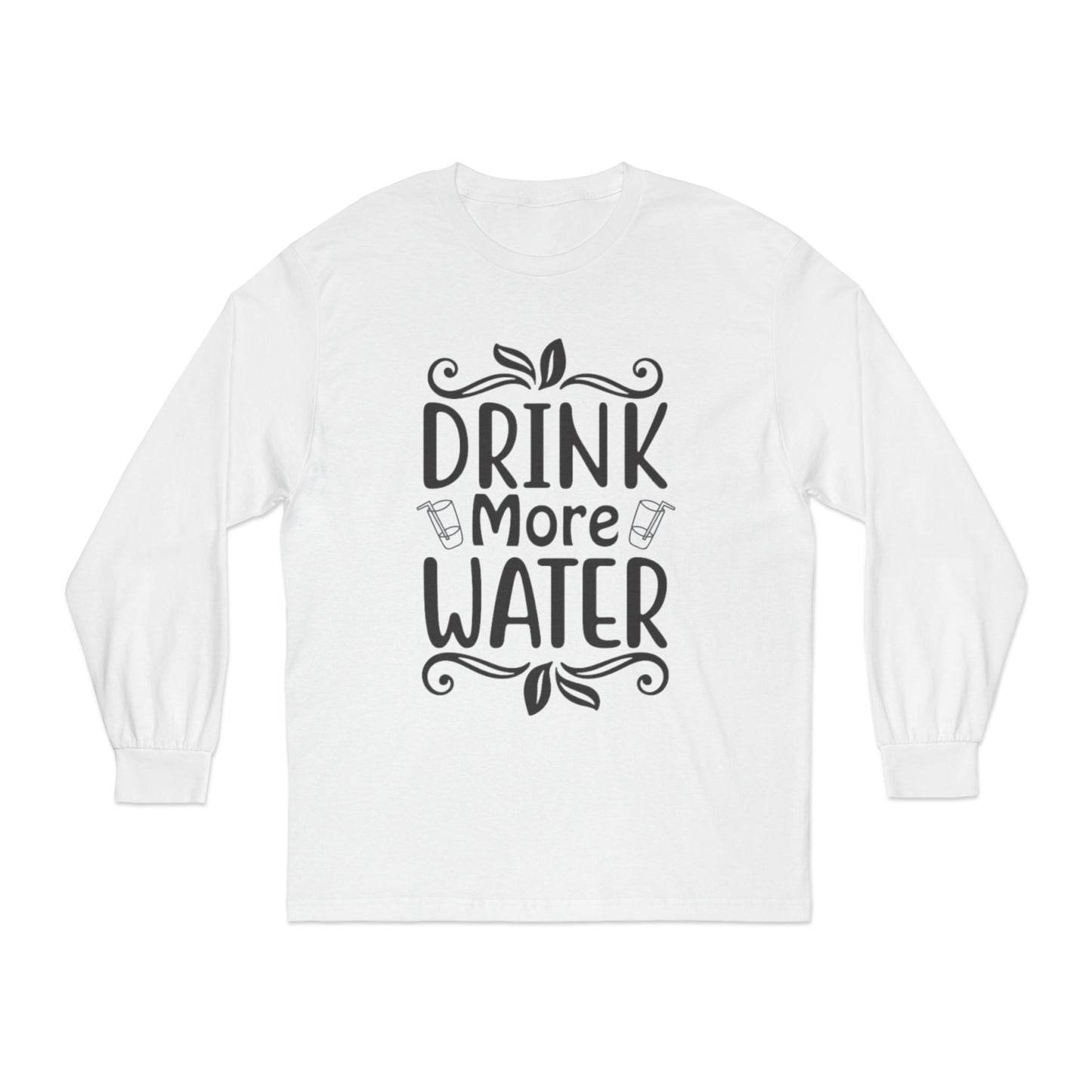 Drink More Water Classic Long Sleeve T-Shirt, Hydration Reminder Top, Health Apparel, Gift for Wellness Enthusiasts, [...]