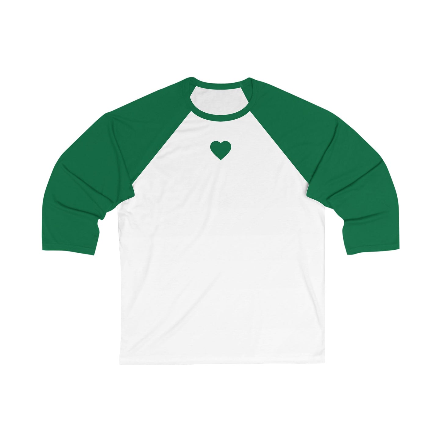 Heart Design 3/4 Sleeve Baseball Tee, Casual Wear, Gift for Him/Her, Sports Apparel,