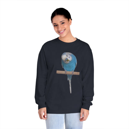Funny Parrot Long Sleeve T-Shirt, Bird Lover's Gift,  Tee for Animal Enthusiasts, Cute Graphic Tee, Casual Wear
