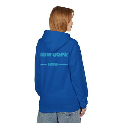New York Star Hoodie, Fleece Sweatshirt, Casual Streetwear, Perfect Gift for Travelers, Cozy Hoodie, Summer Essential