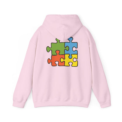 Colorful Puzzle Piece Hoodie for Creative Minds, Perfect for Gifts, Cozy Sweatshirt for Everyday Wear,