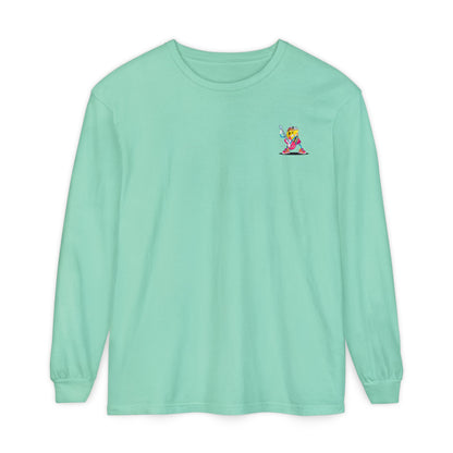 Rock Star  Long Sleeve Tee, Garment-Dyed Shirt for Music Lovers, Streetwear, Concert Casual, Unique Gift Idea
