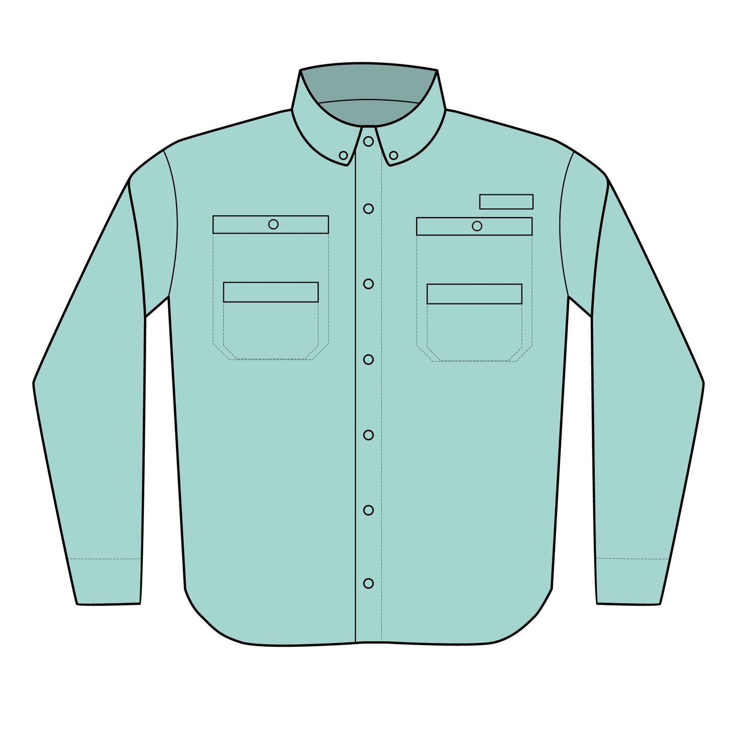 Men's Performance Fishing Shirt, Embroidered Outdoor Shirt, Lightweight Fishing Apparel, Quick-Dry Shirt for Adventures