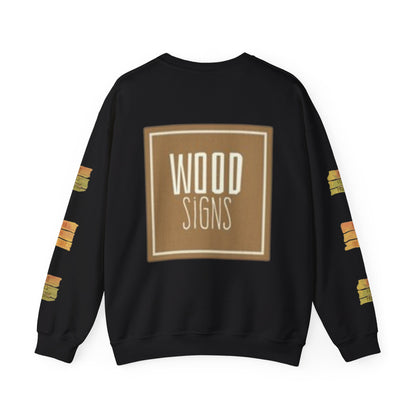 Rustic Wood Signs Sweatshirt, Cozy Gift for DIY Lovers, Home Decor Apparel, Fall Fashion